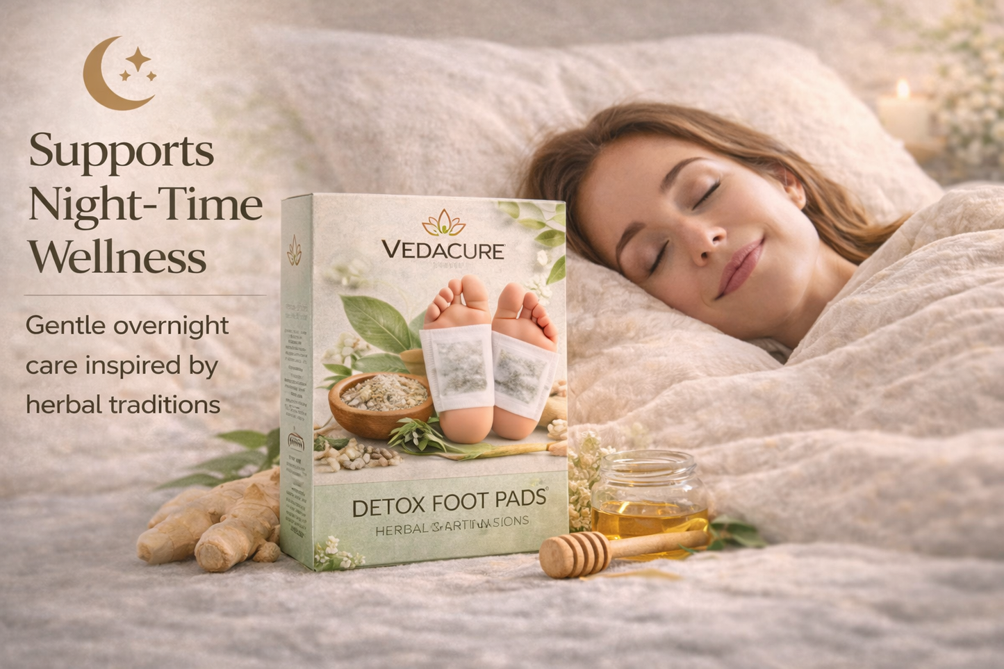 Vedacure 100% Authentic Herbal & Gentle Ingredient Detox Foot Pads (BUY 10 GET 20 FREE Pack of 30)@599