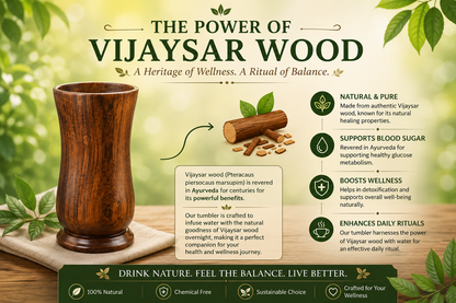 Sugar Balance Wooden Glass 🪵✨ Control Your Sugar Naturally 🍃
