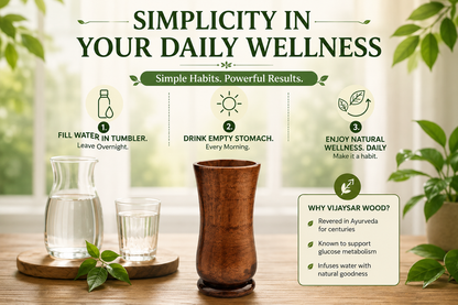 Sugar Balance Wooden Glass 🪵✨ Control Your Sugar Naturally 🍃
