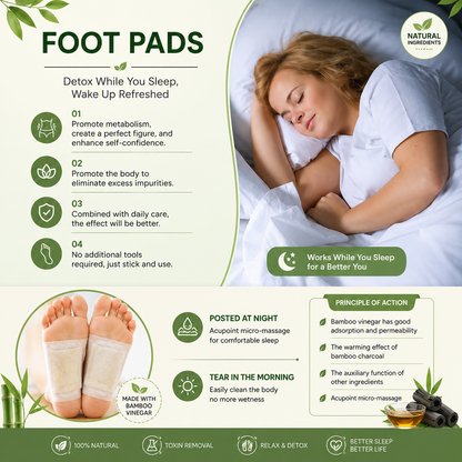 🌿Herbal & Gentle Ingredient Detox Foot Pads🌿🦶BUY 10 GET 20 FREE 🌱(Pack of 30)