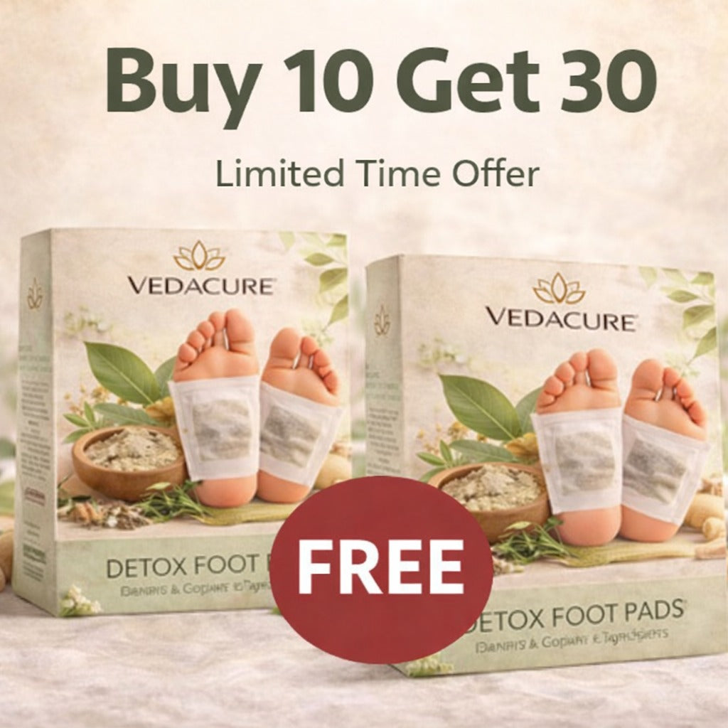 Vedacure 100% Authentic Herbal & Gentle Ingredient Detox Foot Pads (BUY 10 GET 20 FREE Pack of 30)@599