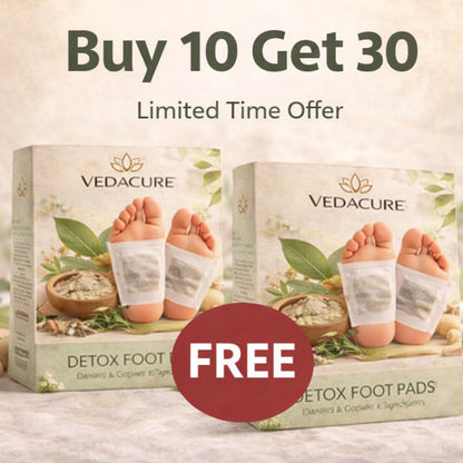 Vedacure 100% Authentic Herbal & Gentle Ingredient Detox Foot Pads (BUY 10 GET 20 FREE Pack of 30)@599